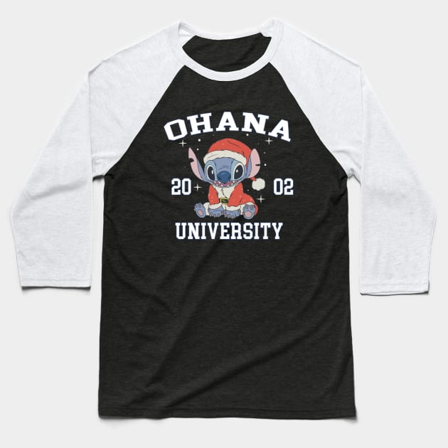 Ohana means family - Christmas Stitch Baseball T-Shirt by EnchantedApparel
